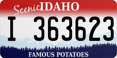 ID license plate I363623