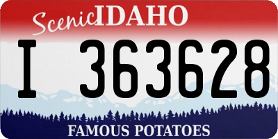 ID license plate I363628