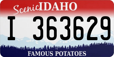 ID license plate I363629