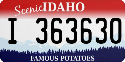 ID license plate I363630