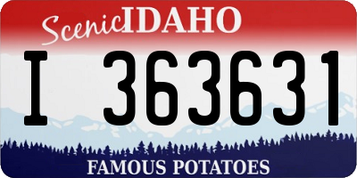 ID license plate I363631