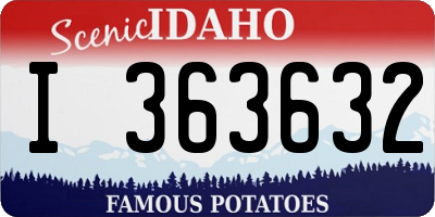 ID license plate I363632