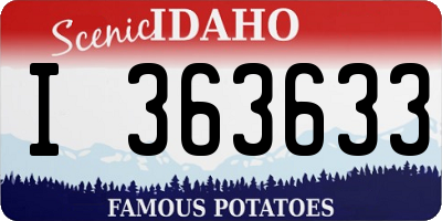 ID license plate I363633