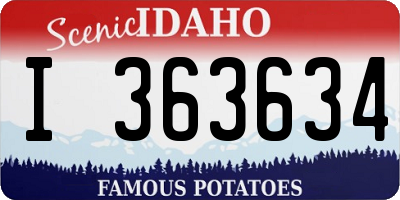 ID license plate I363634