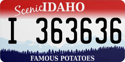 ID license plate I363636