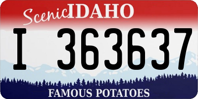 ID license plate I363637