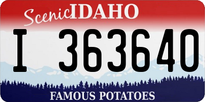 ID license plate I363640