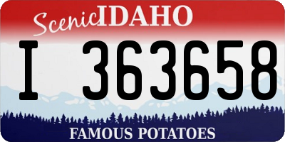 ID license plate I363658