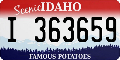ID license plate I363659