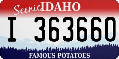 ID license plate I363660