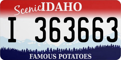 ID license plate I363663