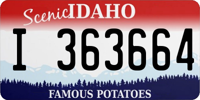 ID license plate I363664