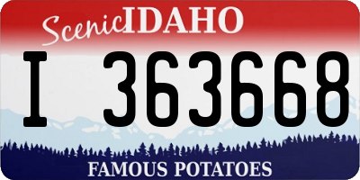 ID license plate I363668