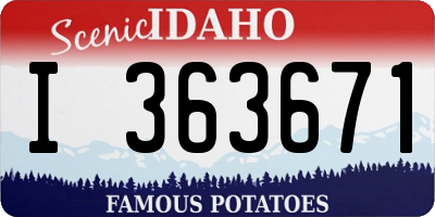 ID license plate I363671