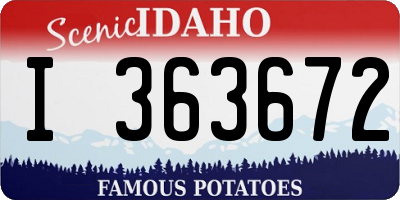 ID license plate I363672