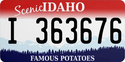 ID license plate I363676