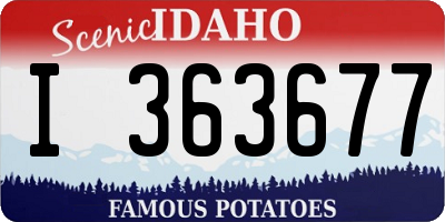 ID license plate I363677
