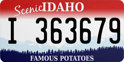 ID license plate I363679