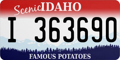 ID license plate I363690