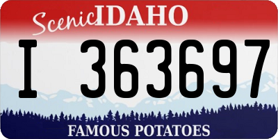 ID license plate I363697
