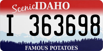 ID license plate I363698