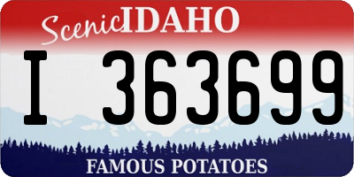 ID license plate I363699
