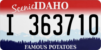 ID license plate I363710