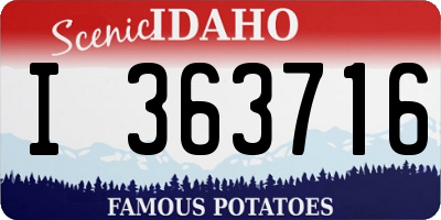ID license plate I363716