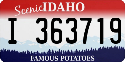 ID license plate I363719