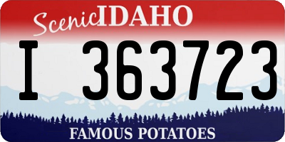 ID license plate I363723