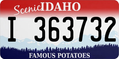 ID license plate I363732