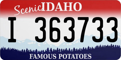 ID license plate I363733