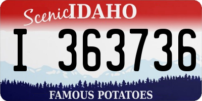ID license plate I363736