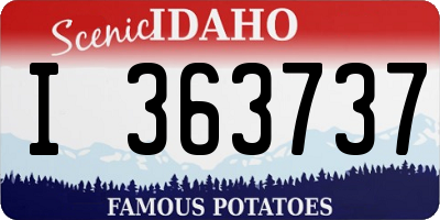 ID license plate I363737