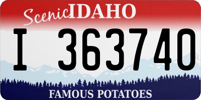 ID license plate I363740
