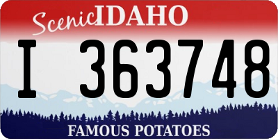 ID license plate I363748