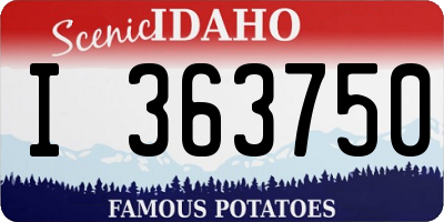 ID license plate I363750