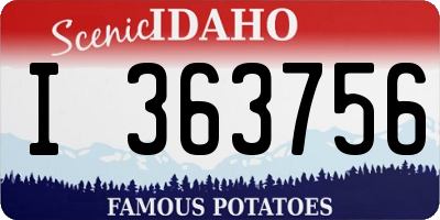 ID license plate I363756