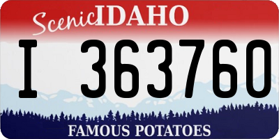 ID license plate I363760
