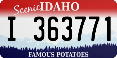 ID license plate I363771
