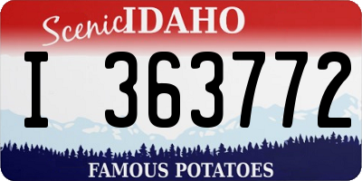 ID license plate I363772