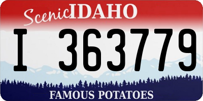 ID license plate I363779