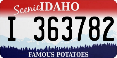 ID license plate I363782
