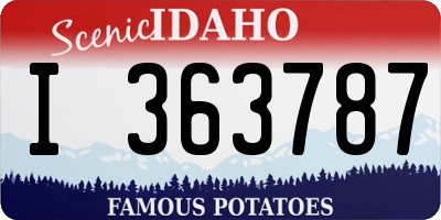 ID license plate I363787