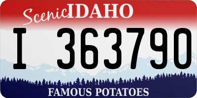 ID license plate I363790