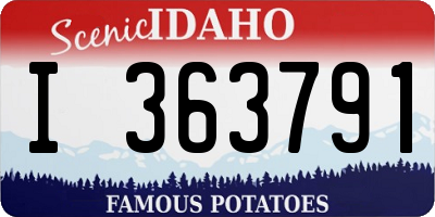 ID license plate I363791
