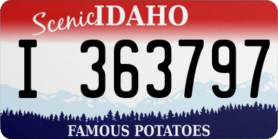 ID license plate I363797