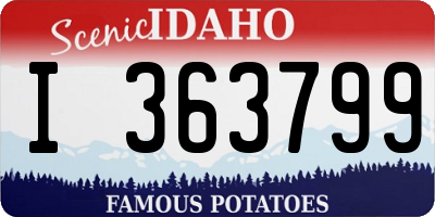 ID license plate I363799