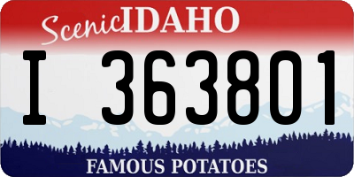 ID license plate I363801
