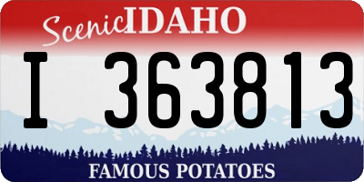 ID license plate I363813